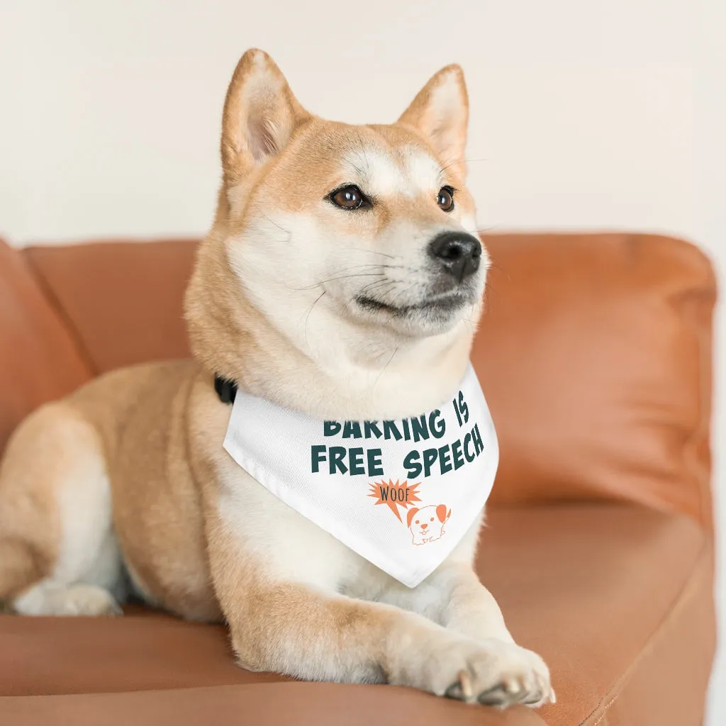 Barking Is Free Speech Dog Bandana Collar