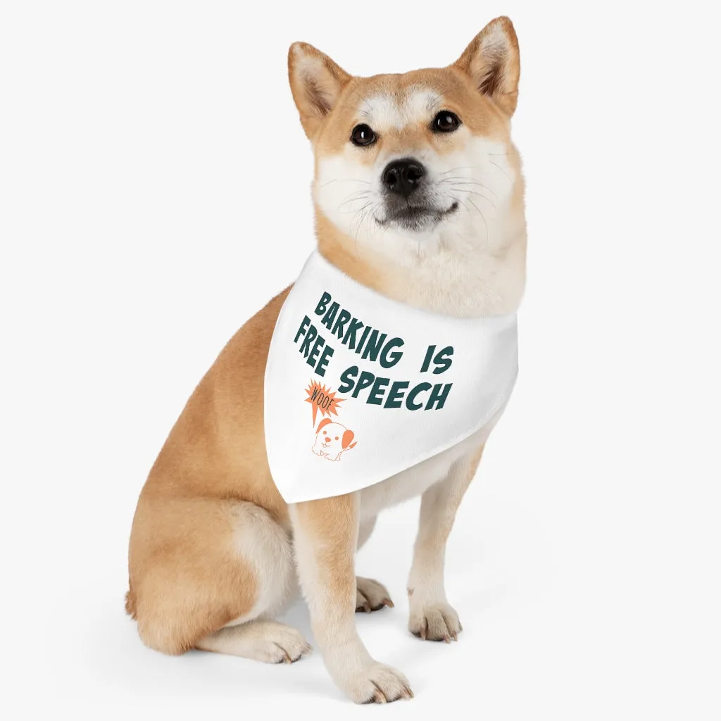 Barking Is Free Speech Dog Bandana Collar