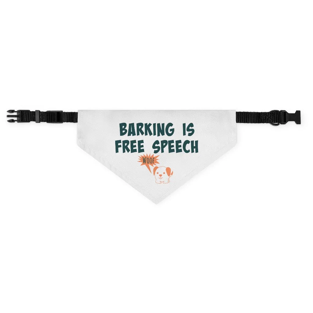 Barking Is Free Speech Dog Bandana Collar