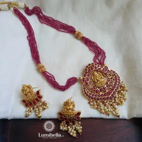 Beads Crystal Ruby Neckset