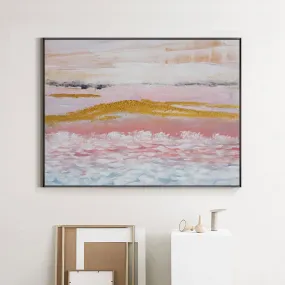 Beige Pink Gold Painting Big Painting for Living Room Op014