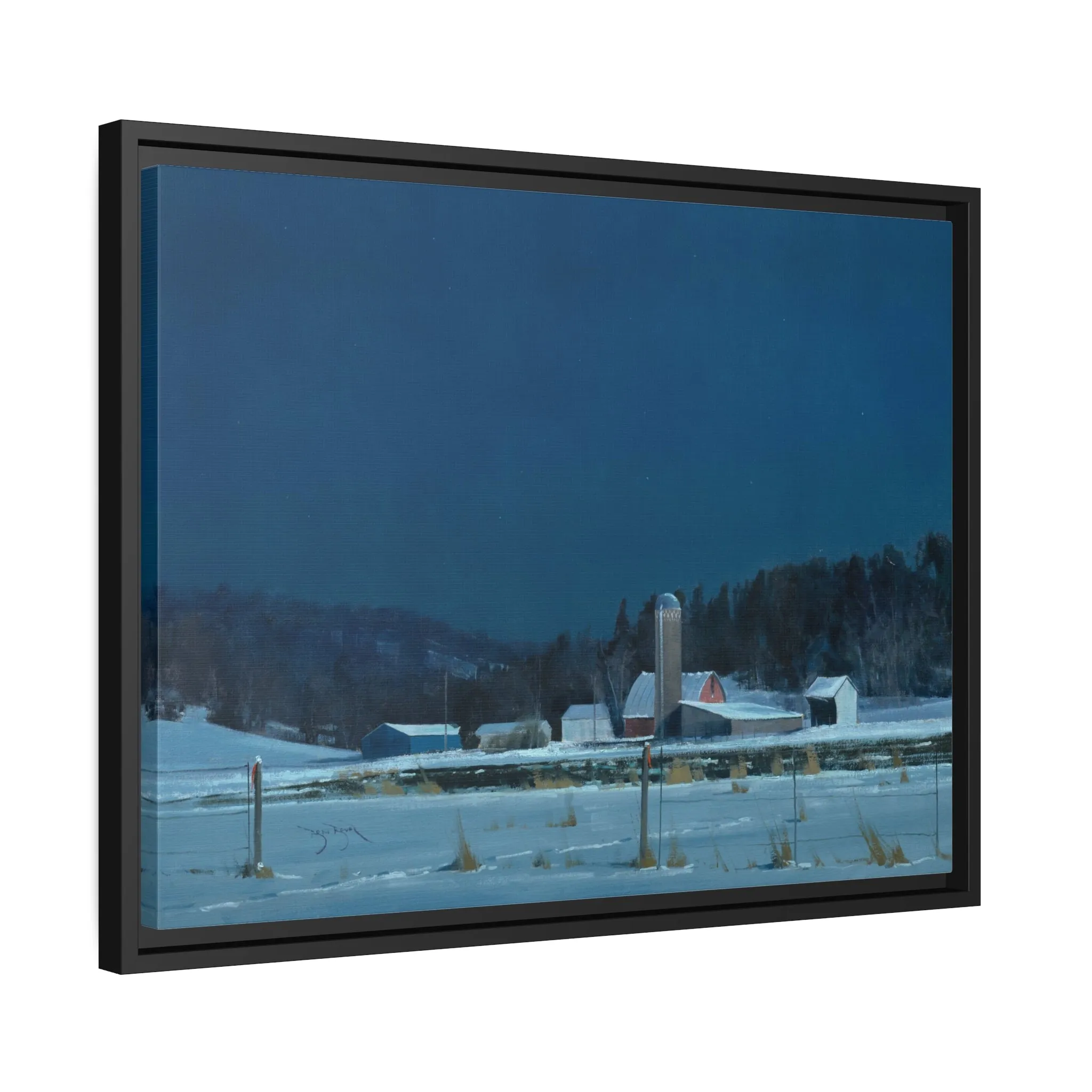 Ben Bauer: "Drifting Moonlight" - Framed Canvas Reproduction