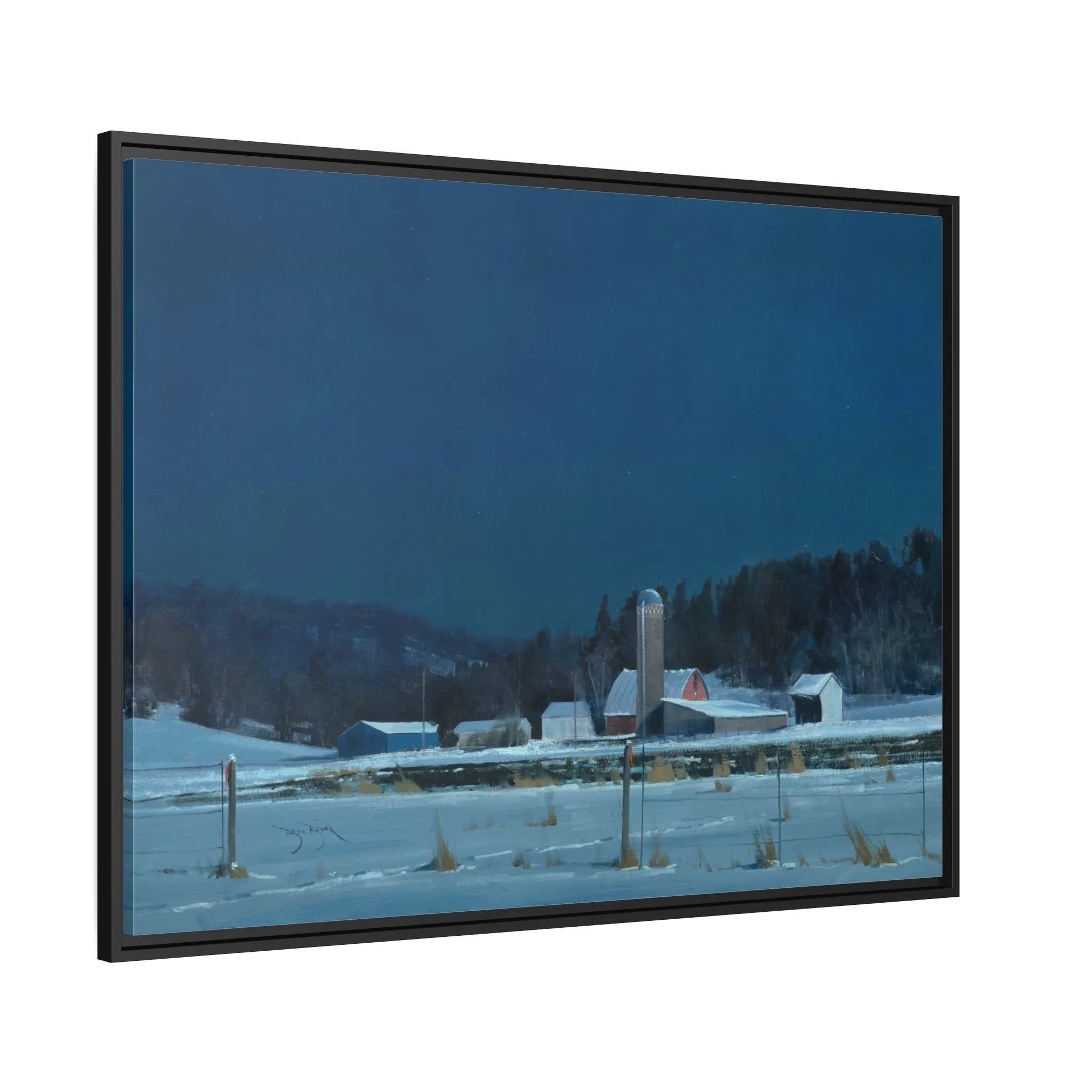 Ben Bauer: "Drifting Moonlight" - Framed Canvas Reproduction