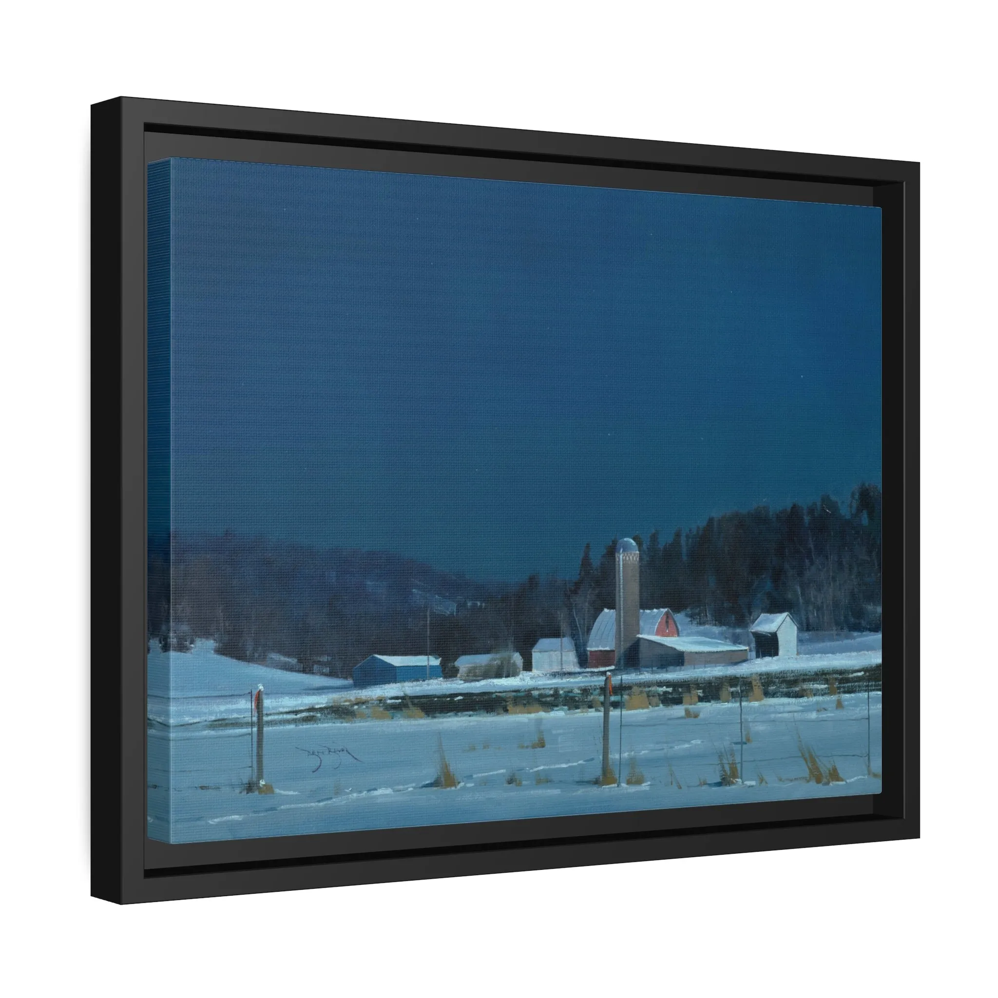 Ben Bauer: "Drifting Moonlight" - Framed Canvas Reproduction