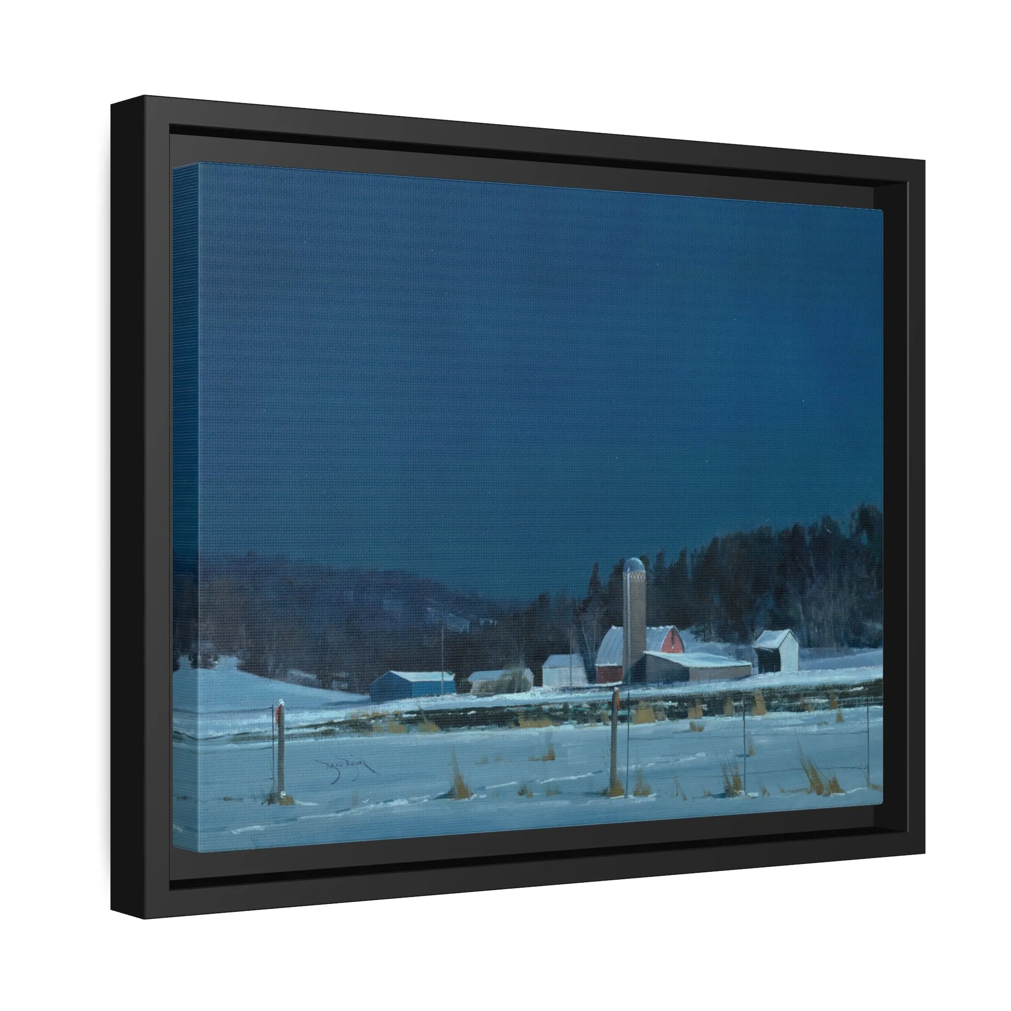 Ben Bauer: "Drifting Moonlight" - Framed Canvas Reproduction