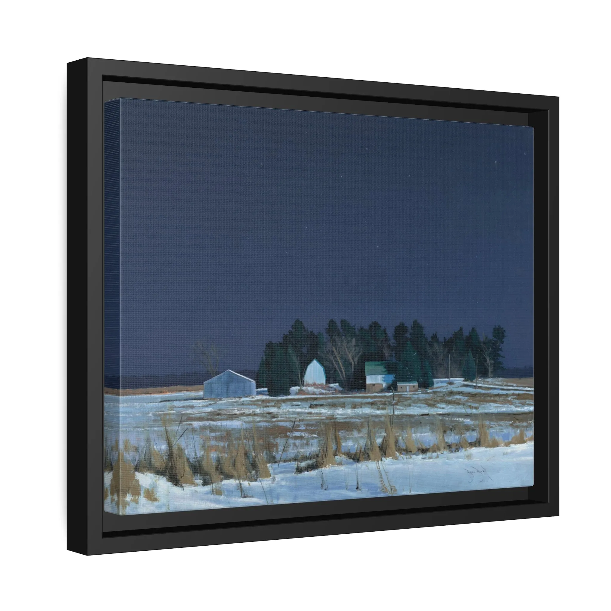 Ben Bauer: "Midnight at 20 Below" - Framed Canvas Reproduction