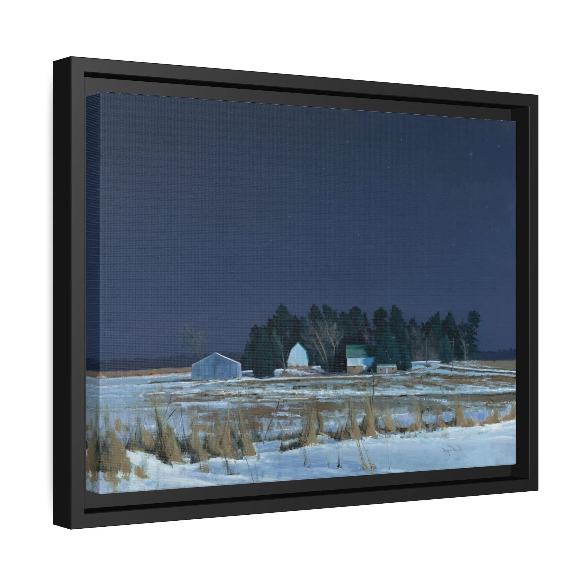 Ben Bauer: "Midnight at 20 Below" - Framed Canvas Reproduction