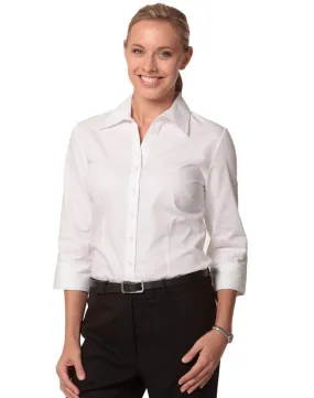 BENCHMARK Women's CVC Oxford 3/4 Sleeve Shirt M8040Q