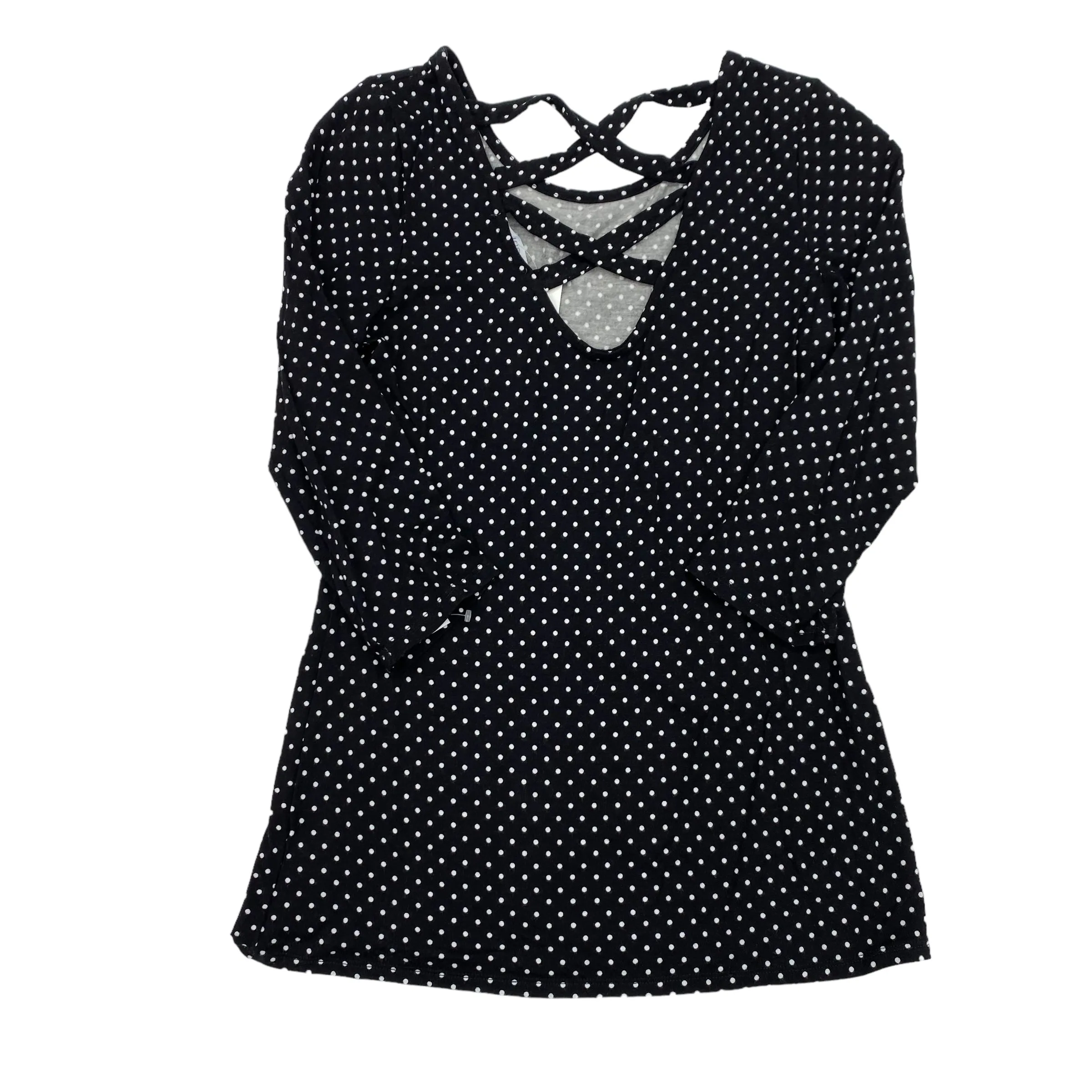 BLACK & WHITE TOP 3/4 SLEEVE by LOVEAPPELLA Size:M