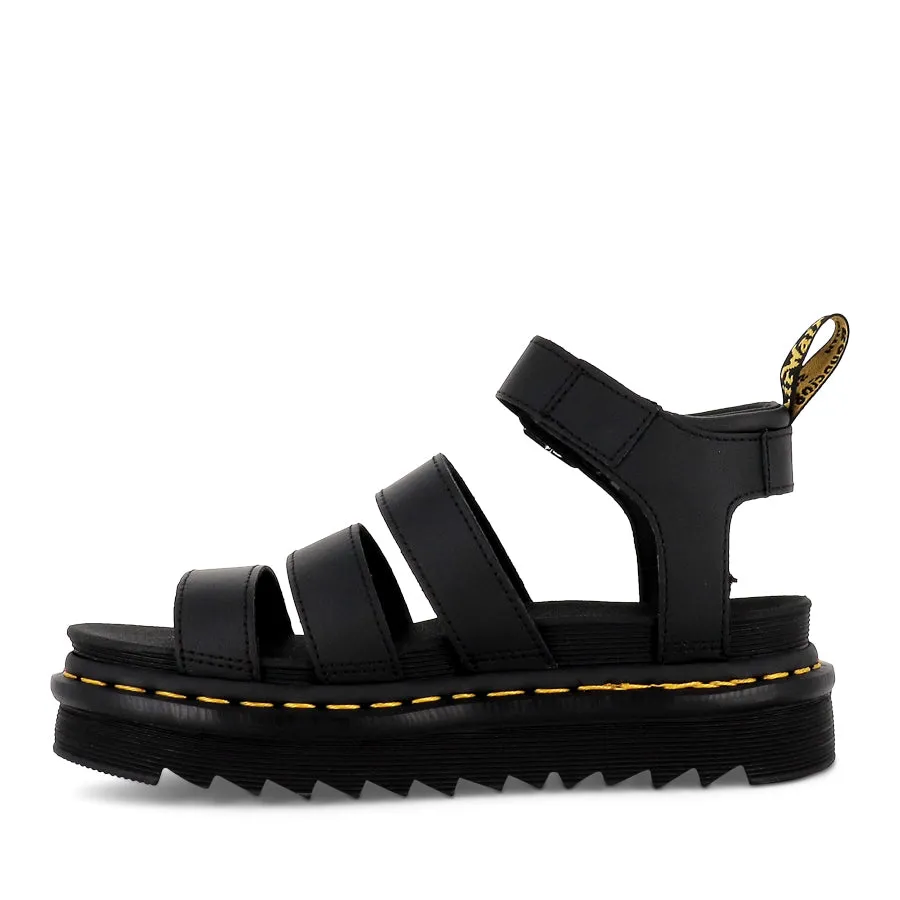 BLAIRE 3 STRAP SANDAL - BLACK HYDRO