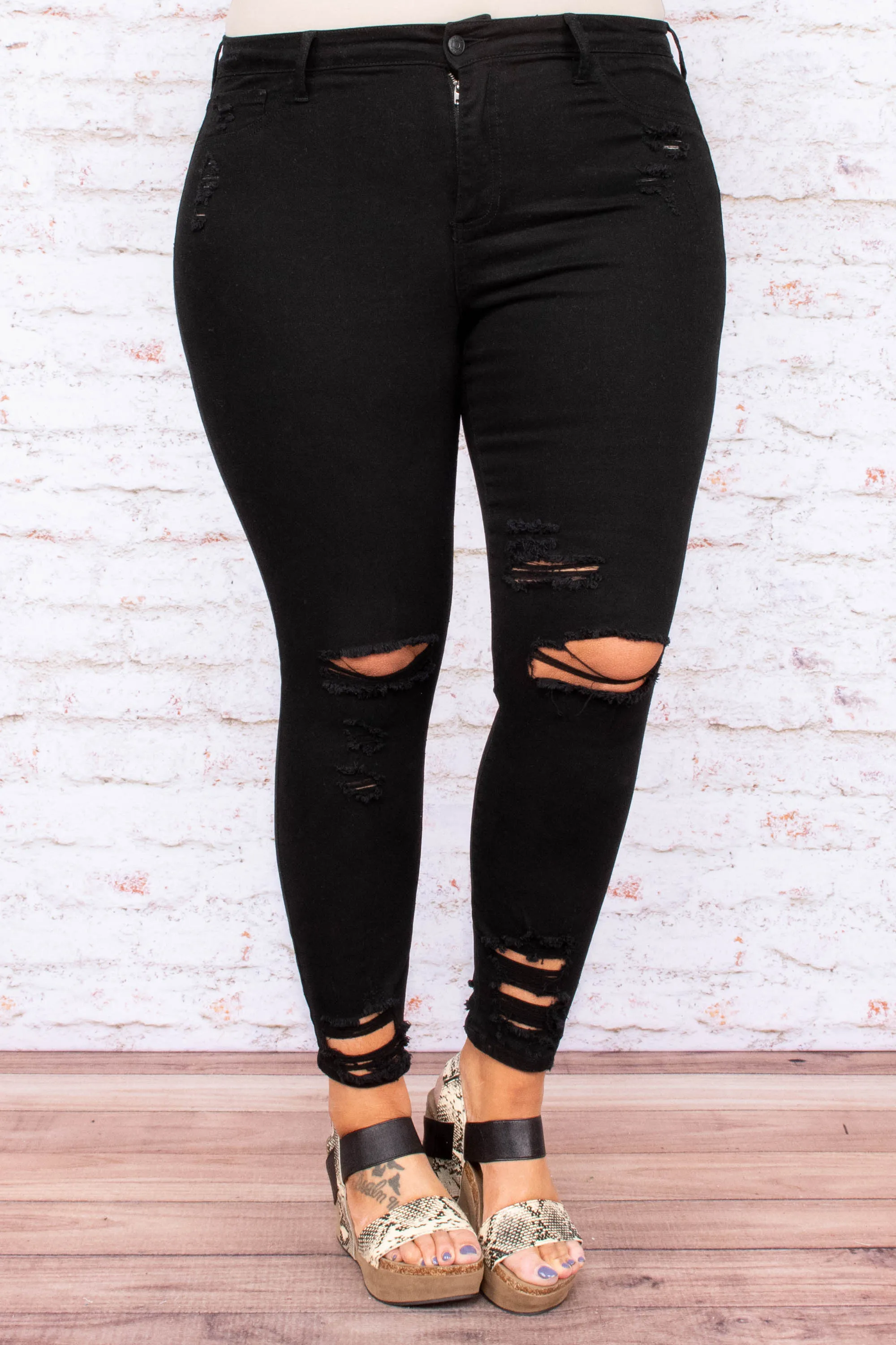 Blank Slate Skinny Jeans, Black