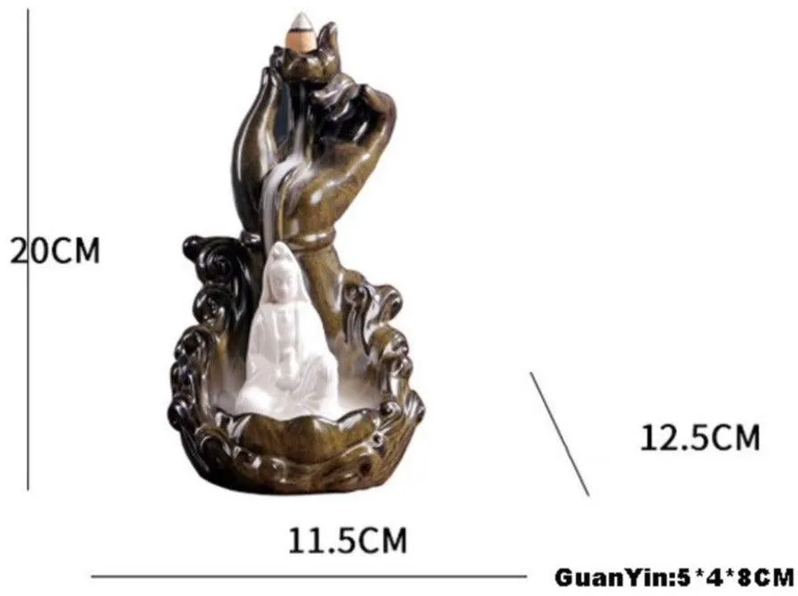 'Blessing Monk' Ceramic Incense Holder