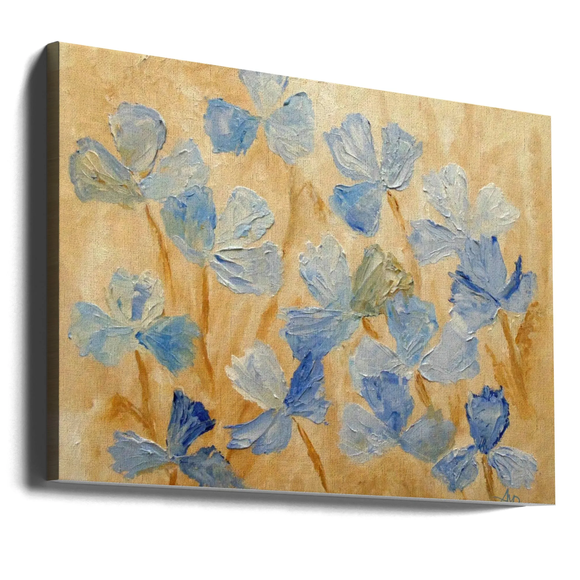 Bloom In Blue - Stretched Canvas, Poster or Fine Art Print