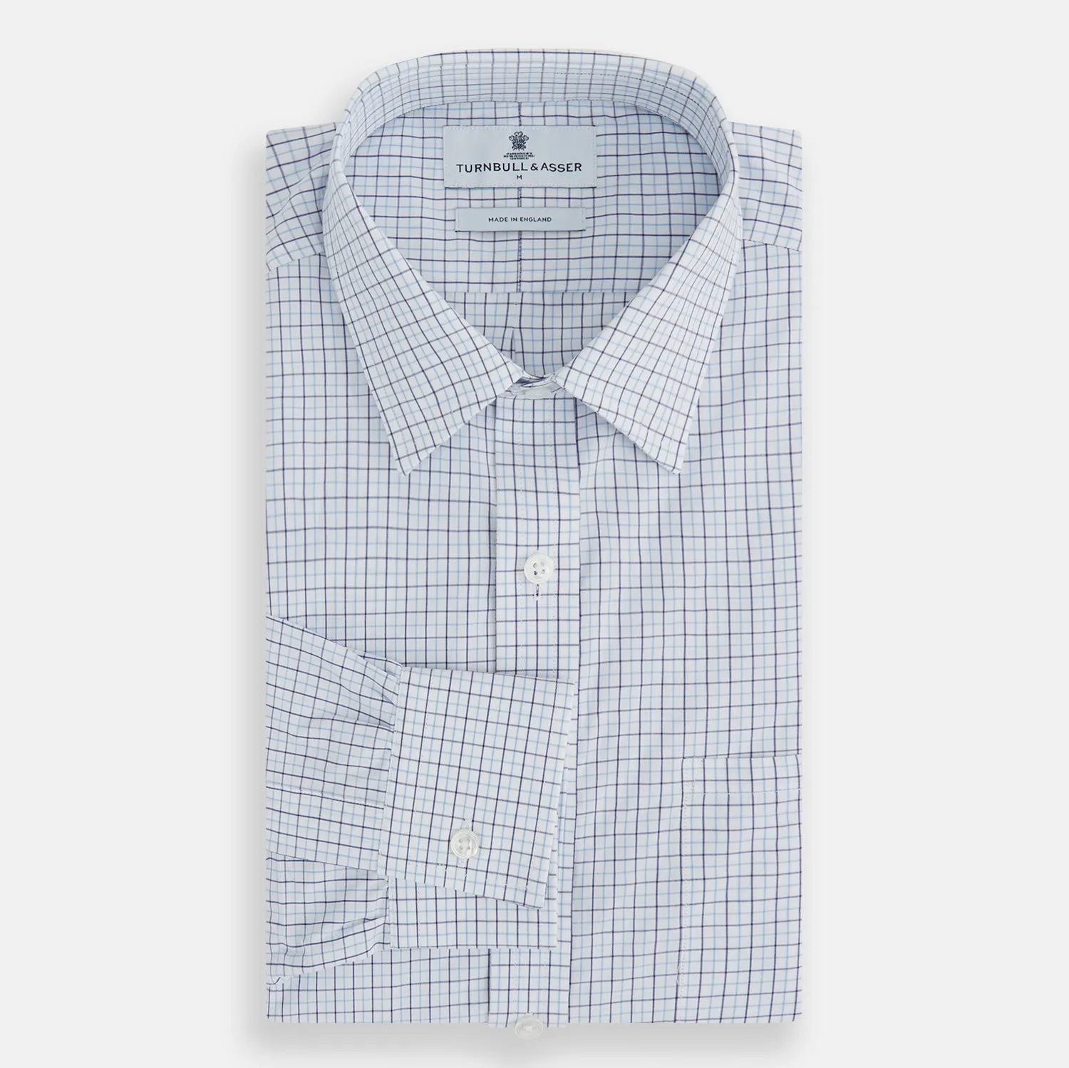 Blue Double Graph Check Richmond Shirt