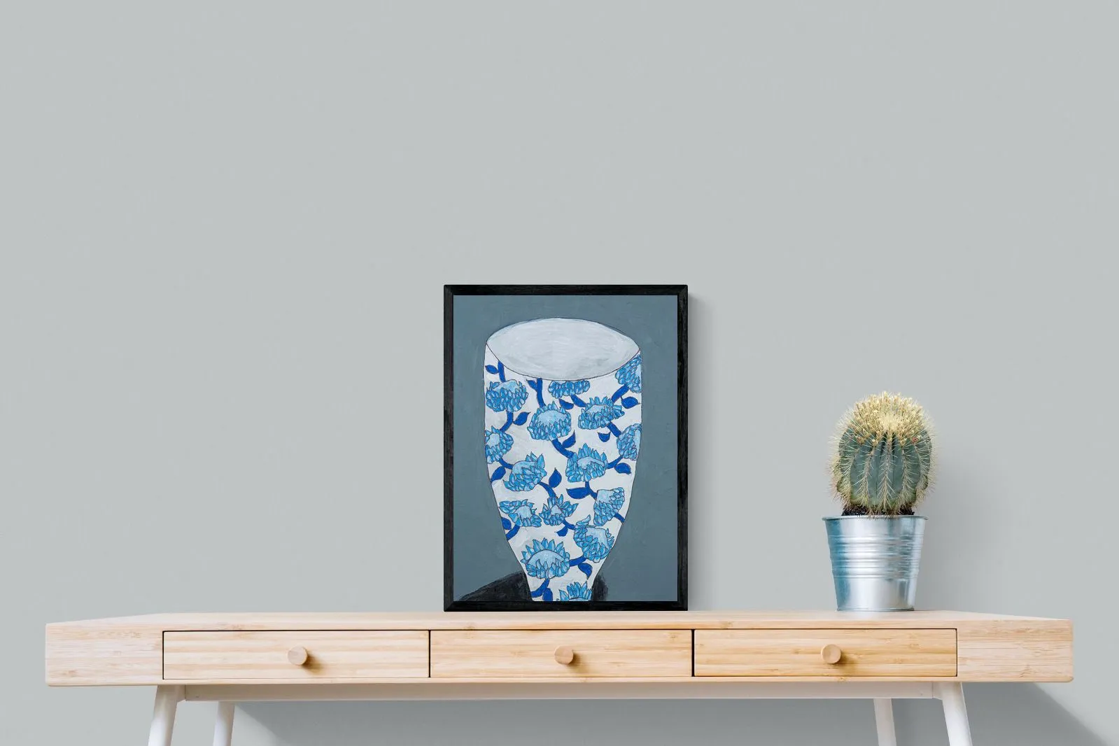 Blue Protea Vase