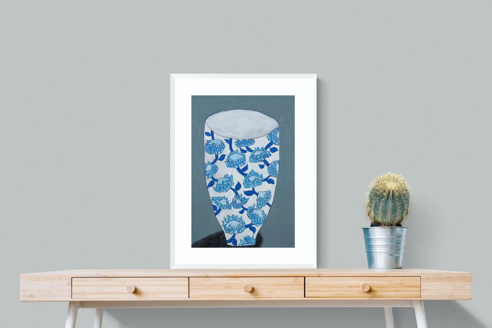 Blue Protea Vase