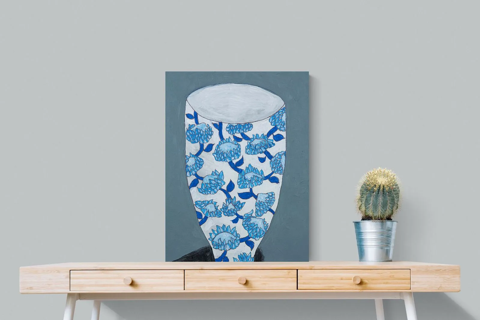 Blue Protea Vase