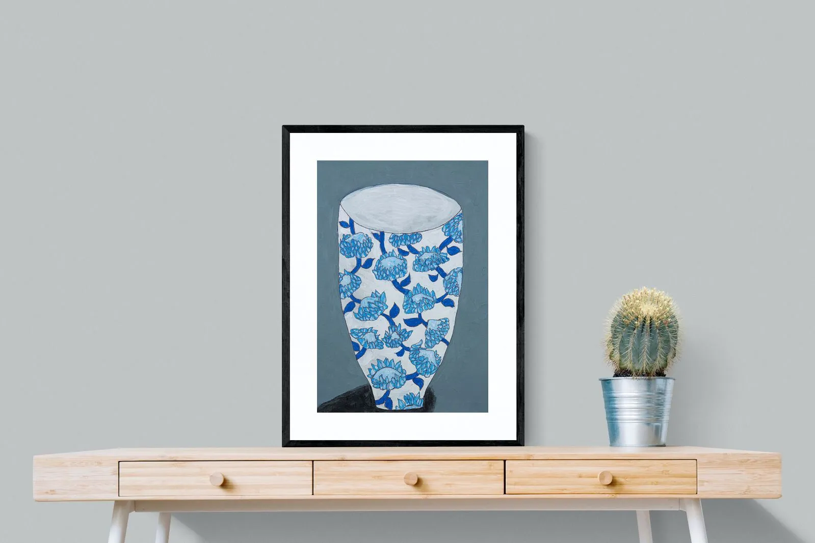 Blue Protea Vase