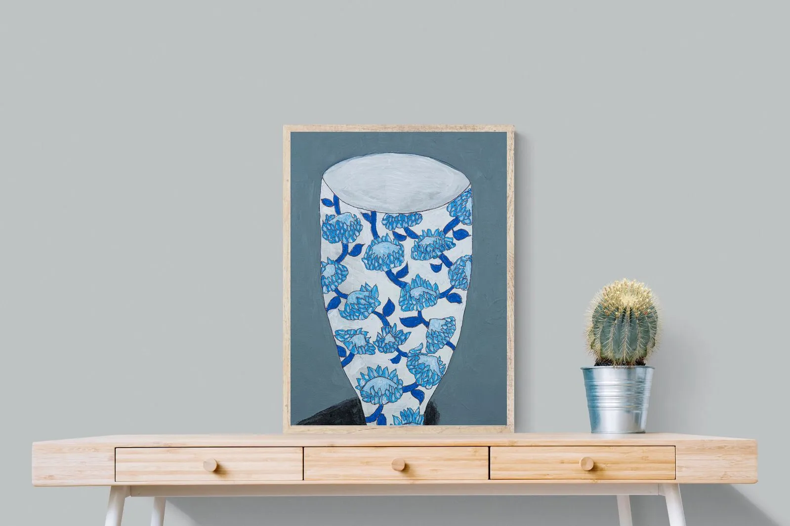 Blue Protea Vase