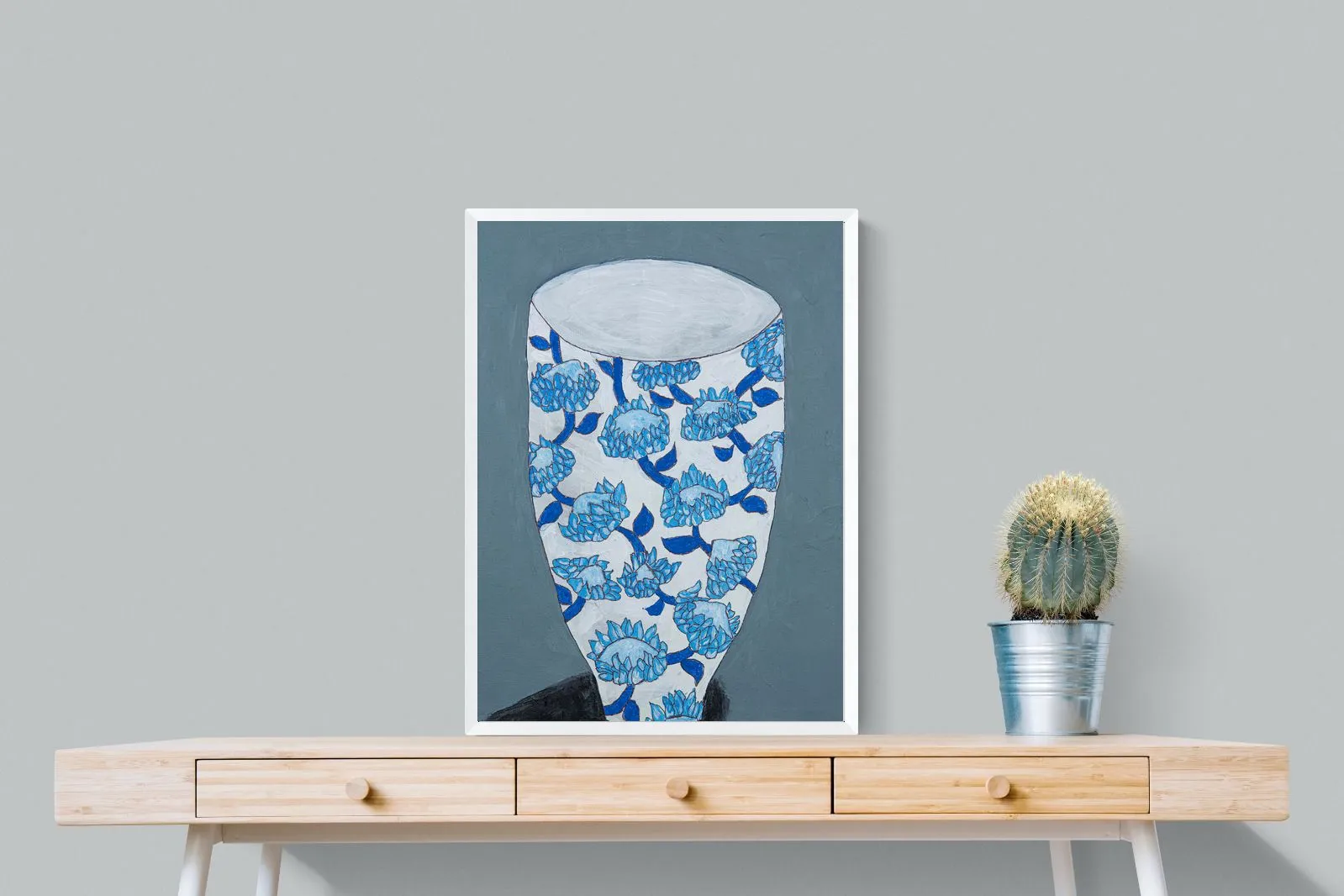 Blue Protea Vase