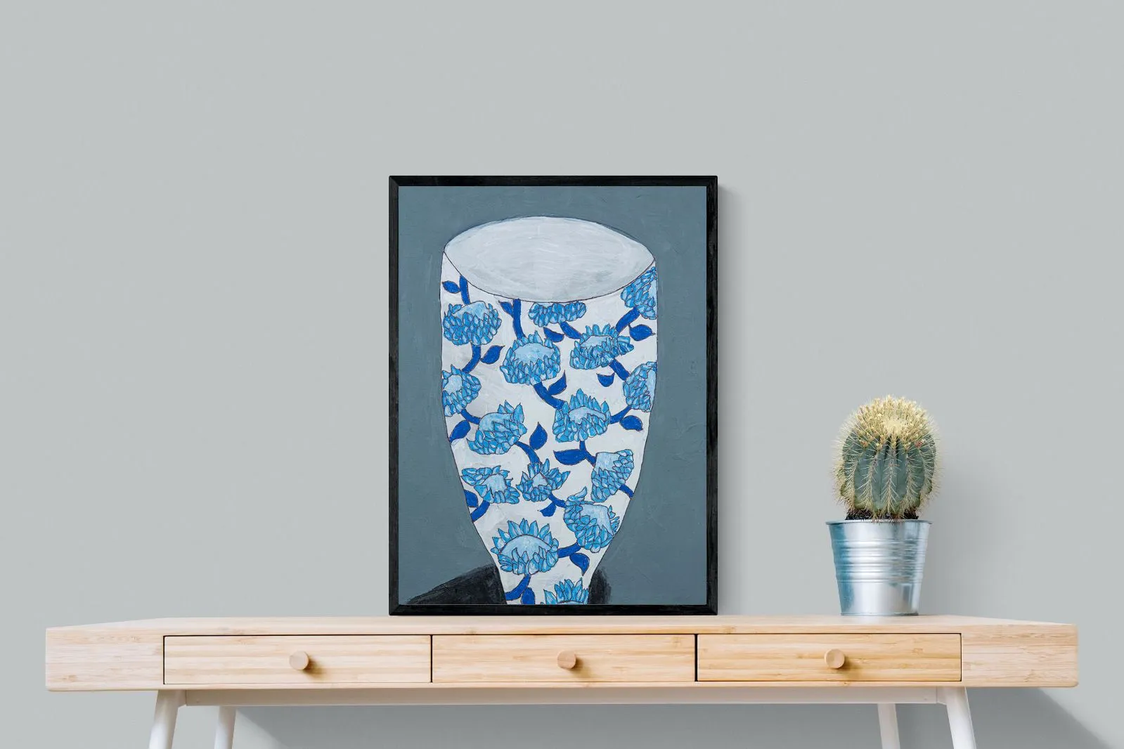 Blue Protea Vase