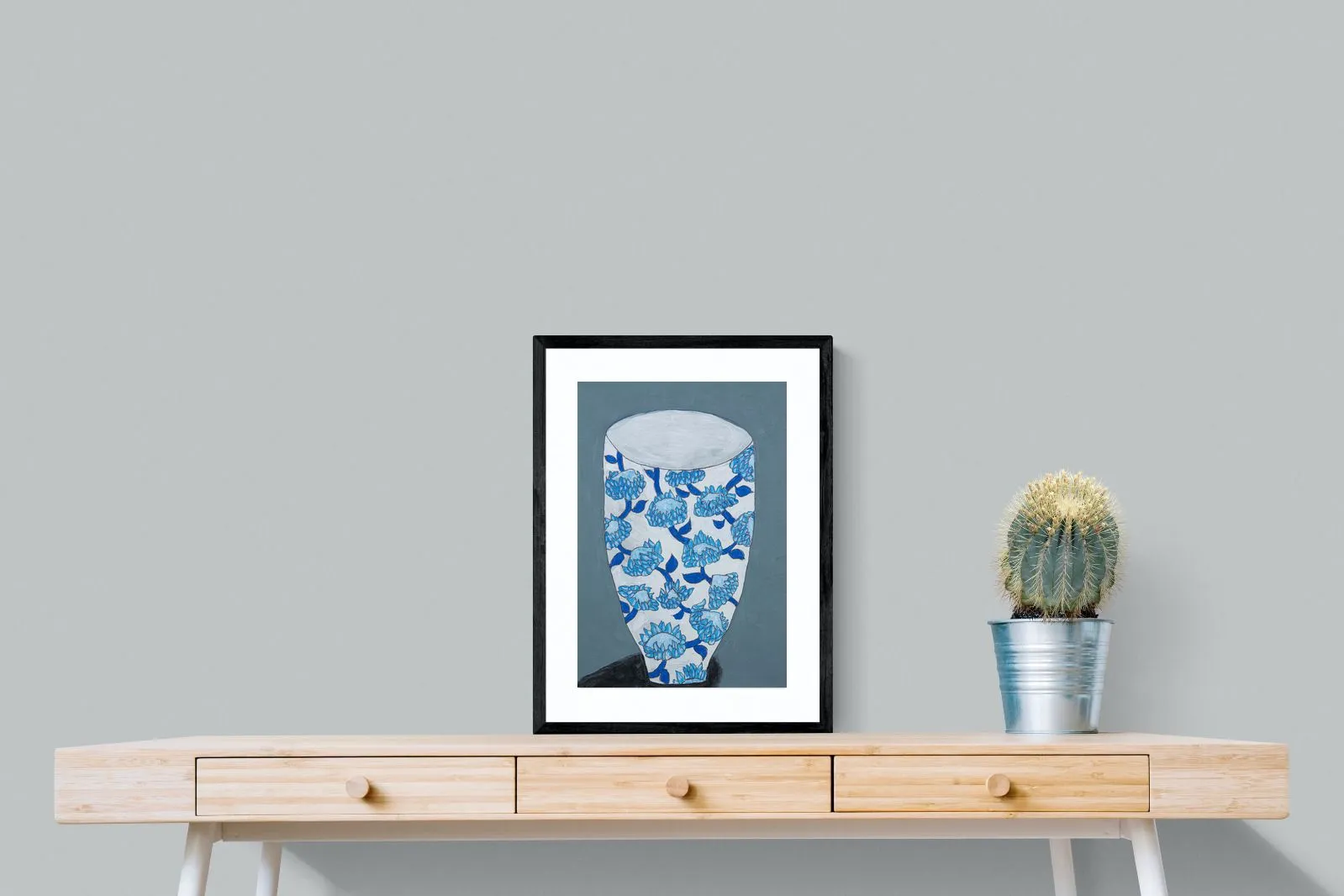 Blue Protea Vase