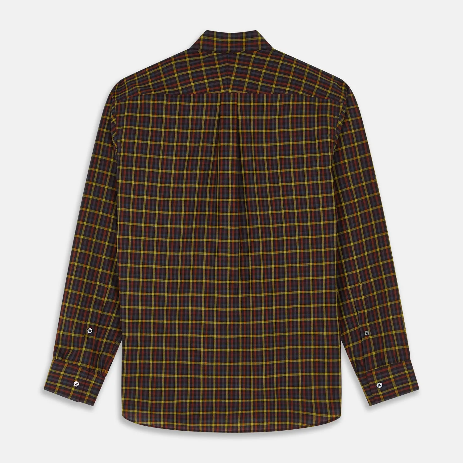 Blue, Yellow and Red Multi Check Wool Weekend Fit Finch Shirt