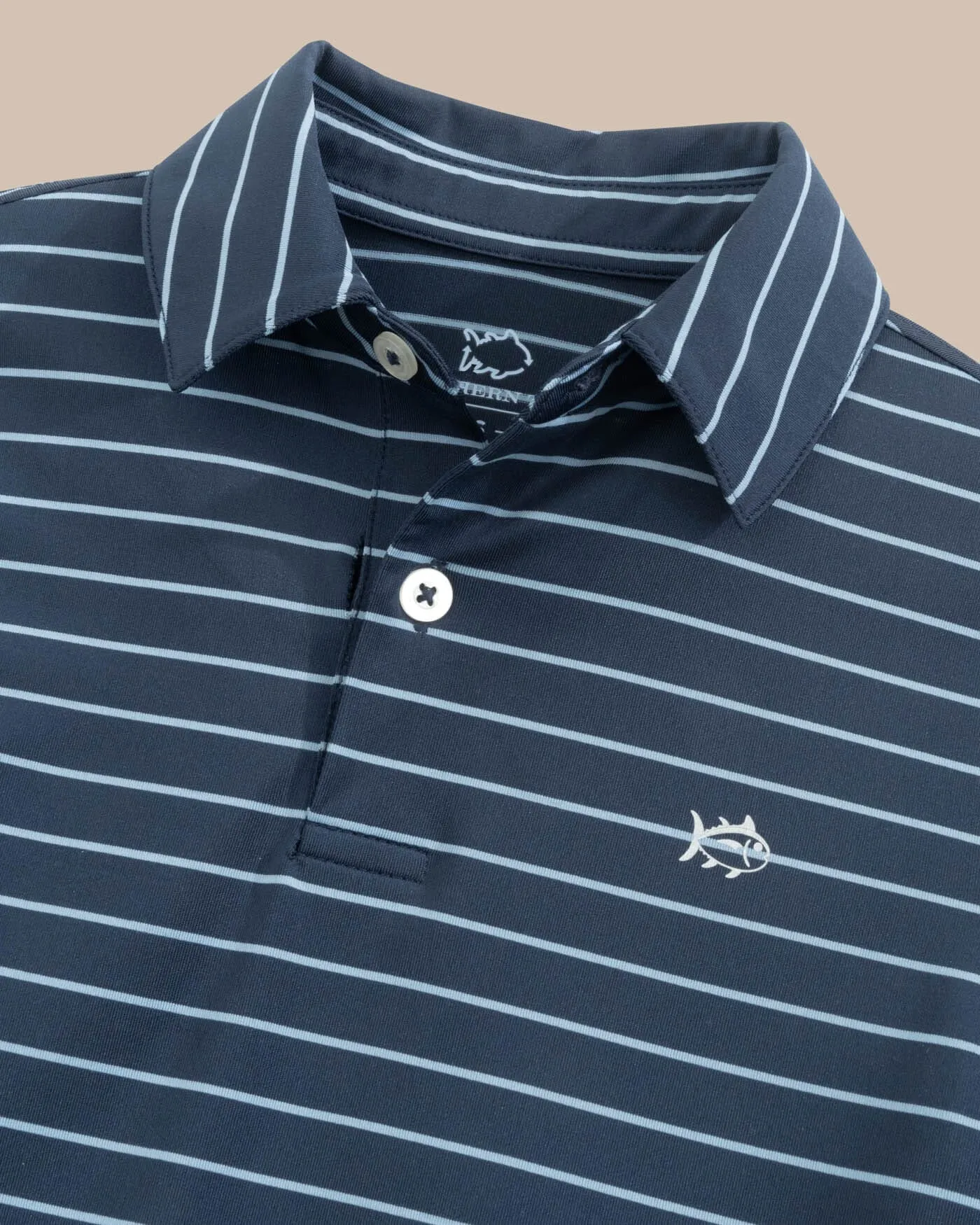 Boys Driver Seaglass Stripe Polo