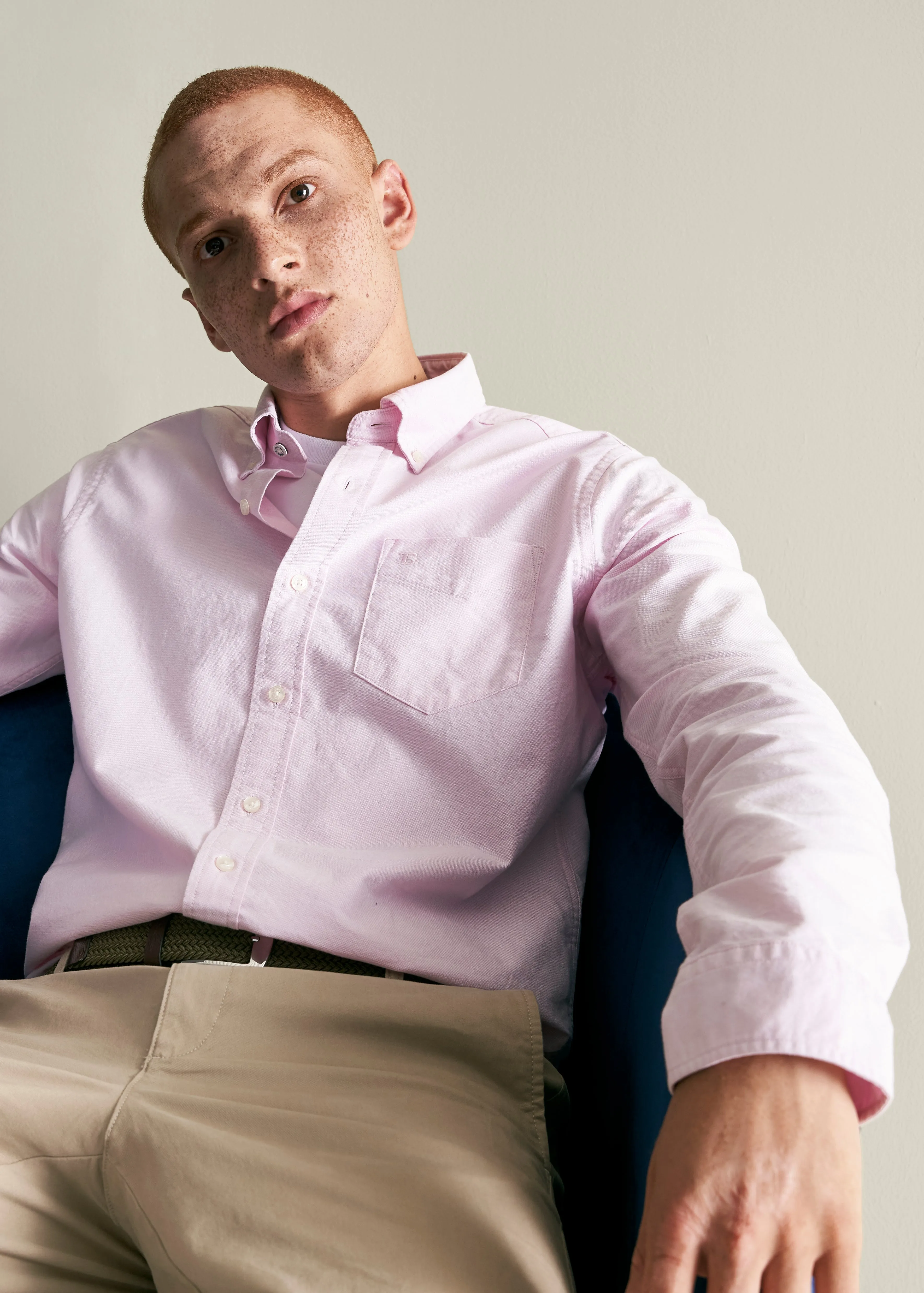 Brighton Oxford Organic Shirt - Dusty Pink