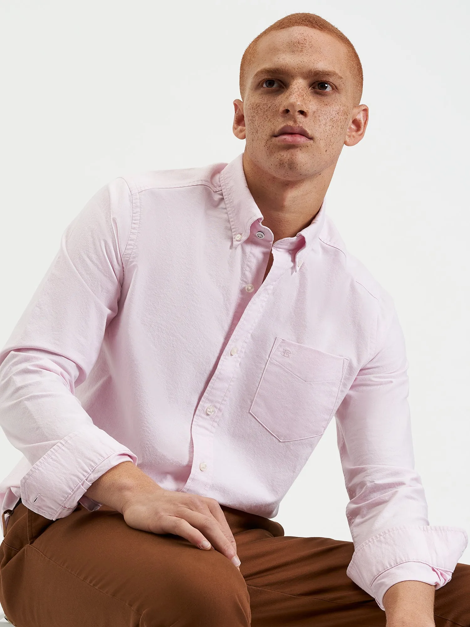 Brighton Oxford Organic Shirt - Dusty Pink