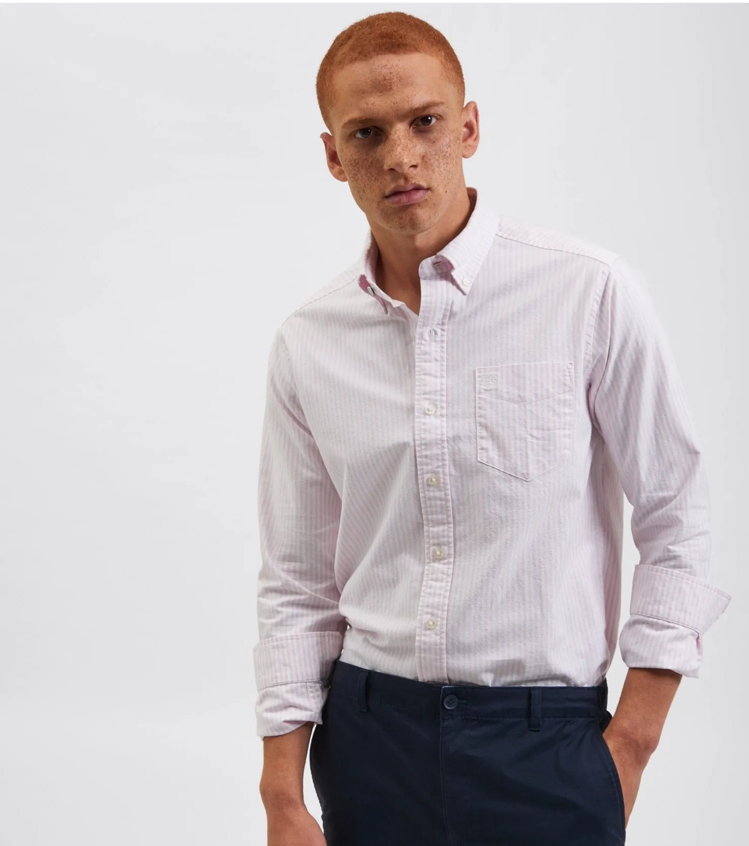 Brighton Oxford Shirt - Pink Bengal Stripe