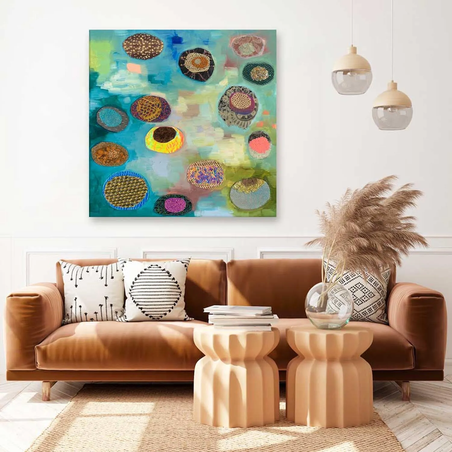 Bursts Of Color - III Canvas Wall Art