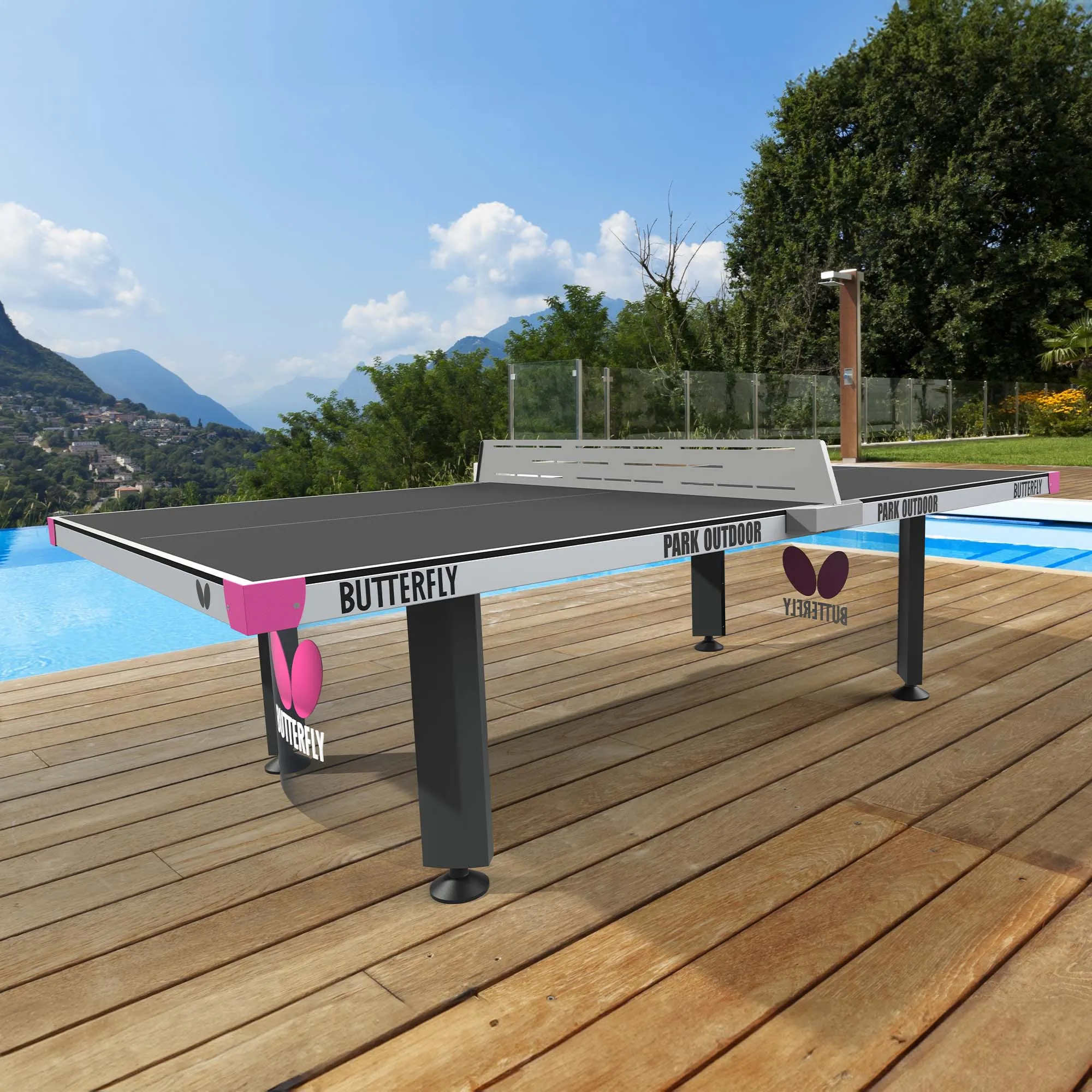 Butterfly Park Outdoor Table Tennis Table