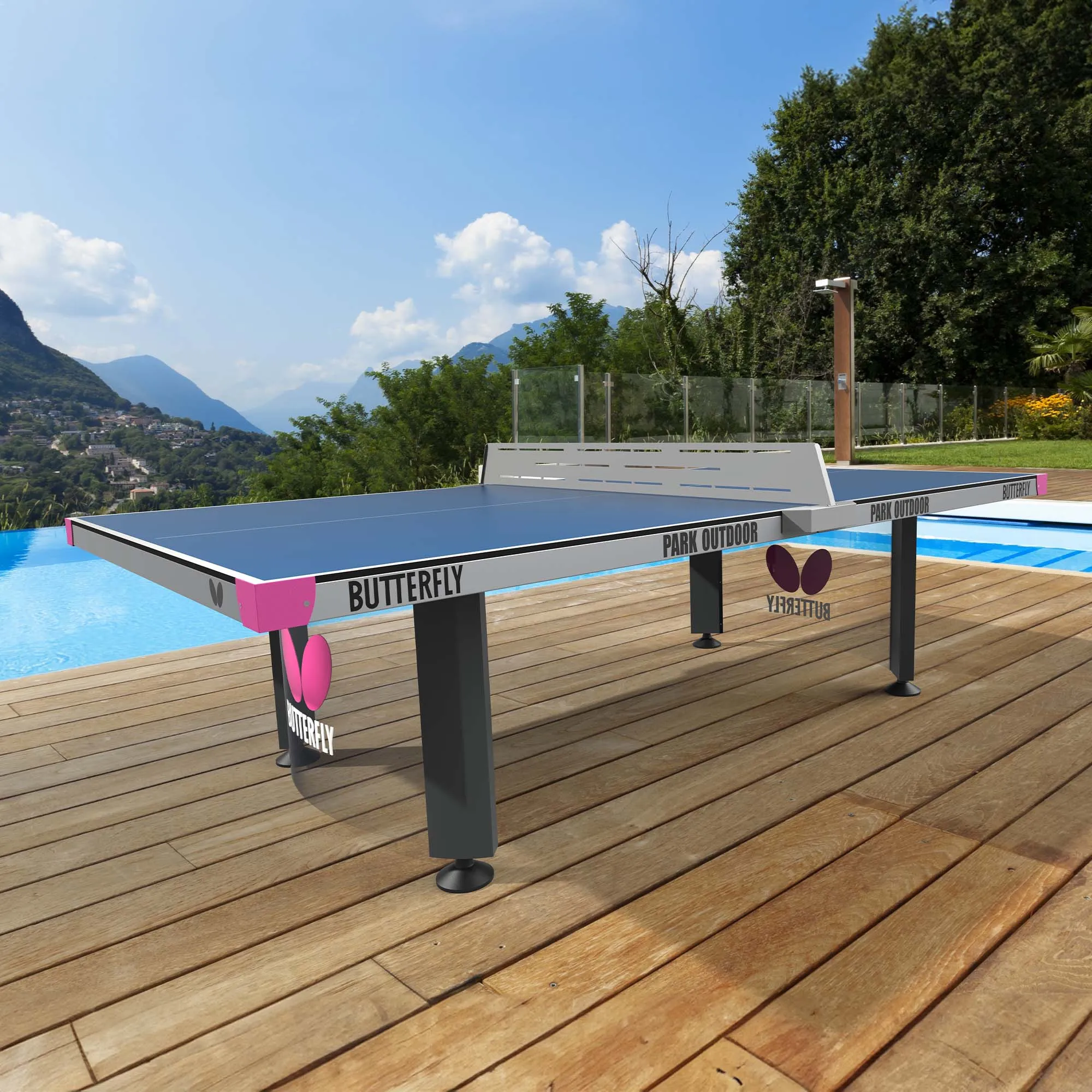 Butterfly Park Outdoor Table Tennis Table