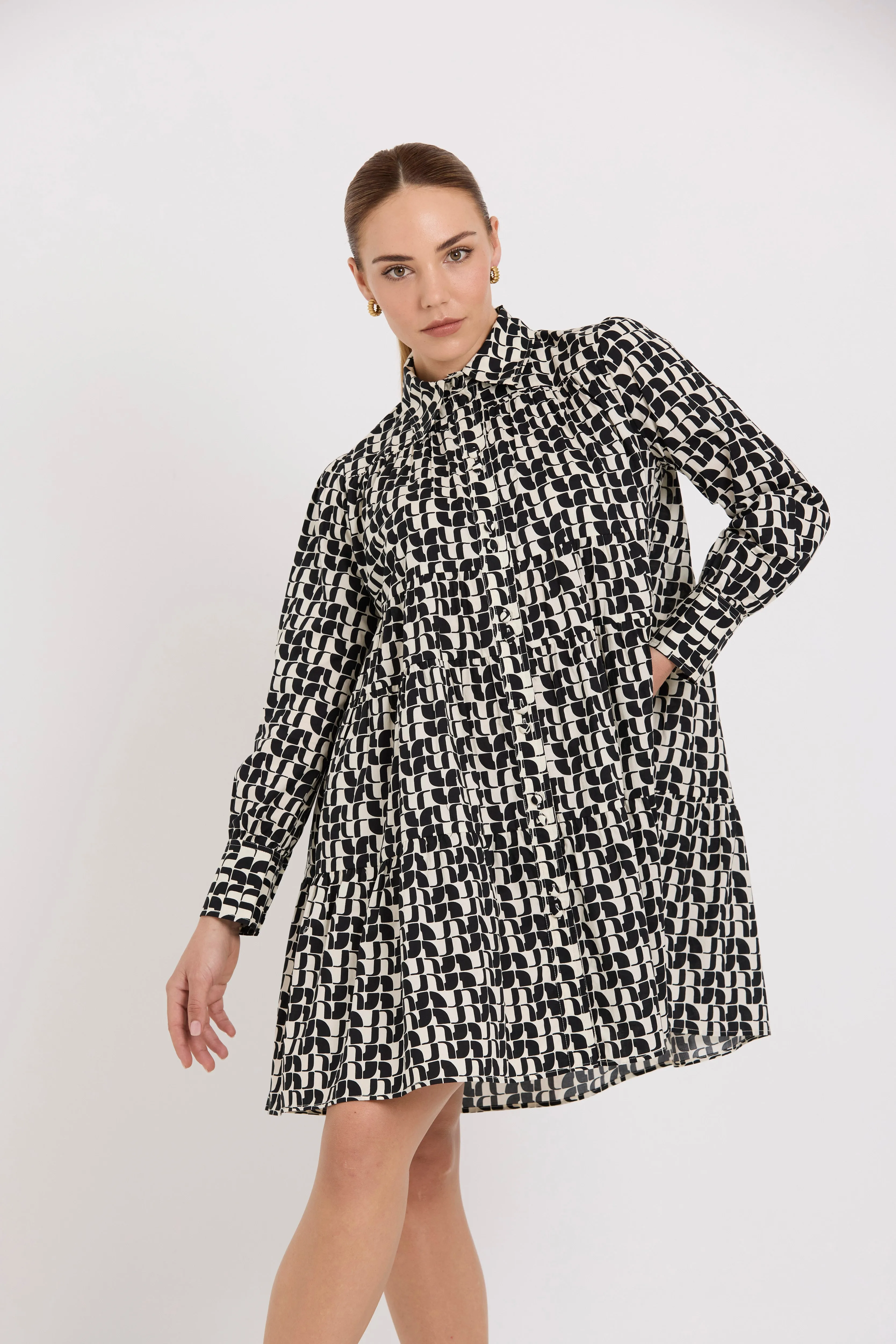 Camila Mini Dress | Flagwork Print