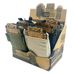 Canvas Accessories Smoker's Pouch with Zipper - 6 Pieces Per Retail Ready Display 22859