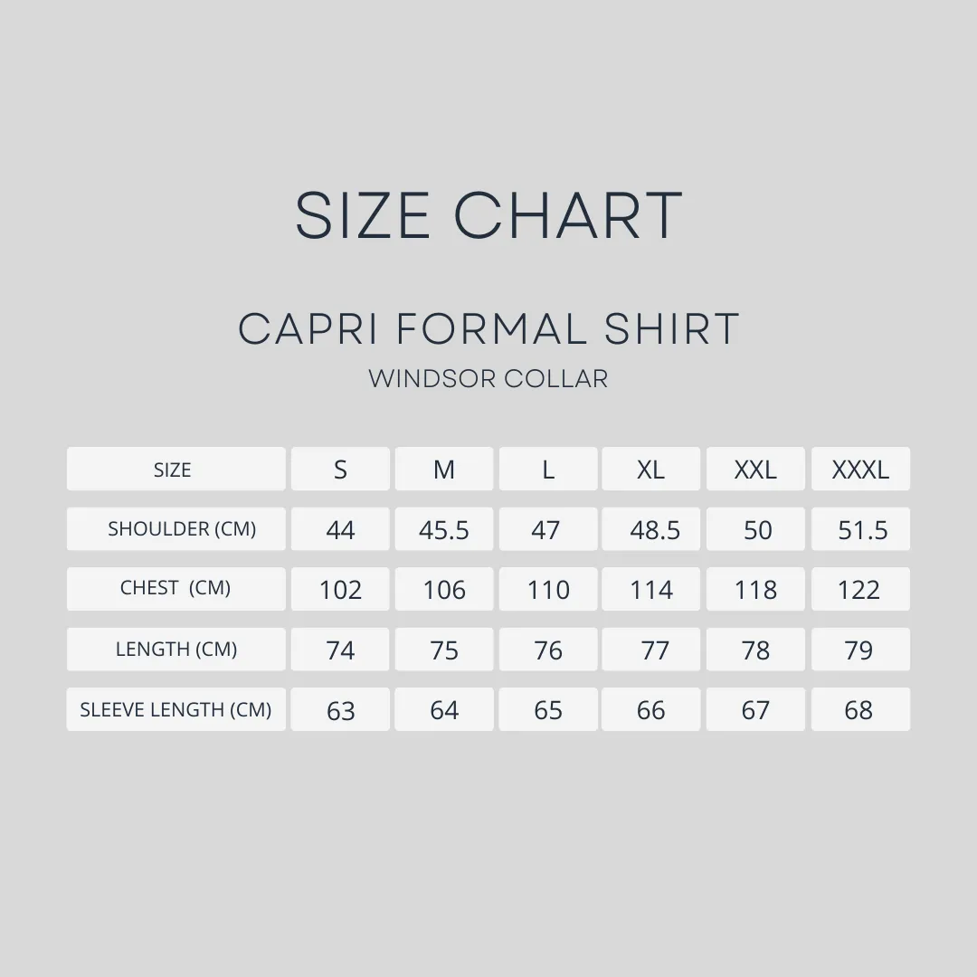 Capri Formal Shirt - White Windsor Collar