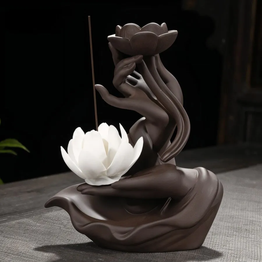 Celestial Monk Incense Burner Table Lamp