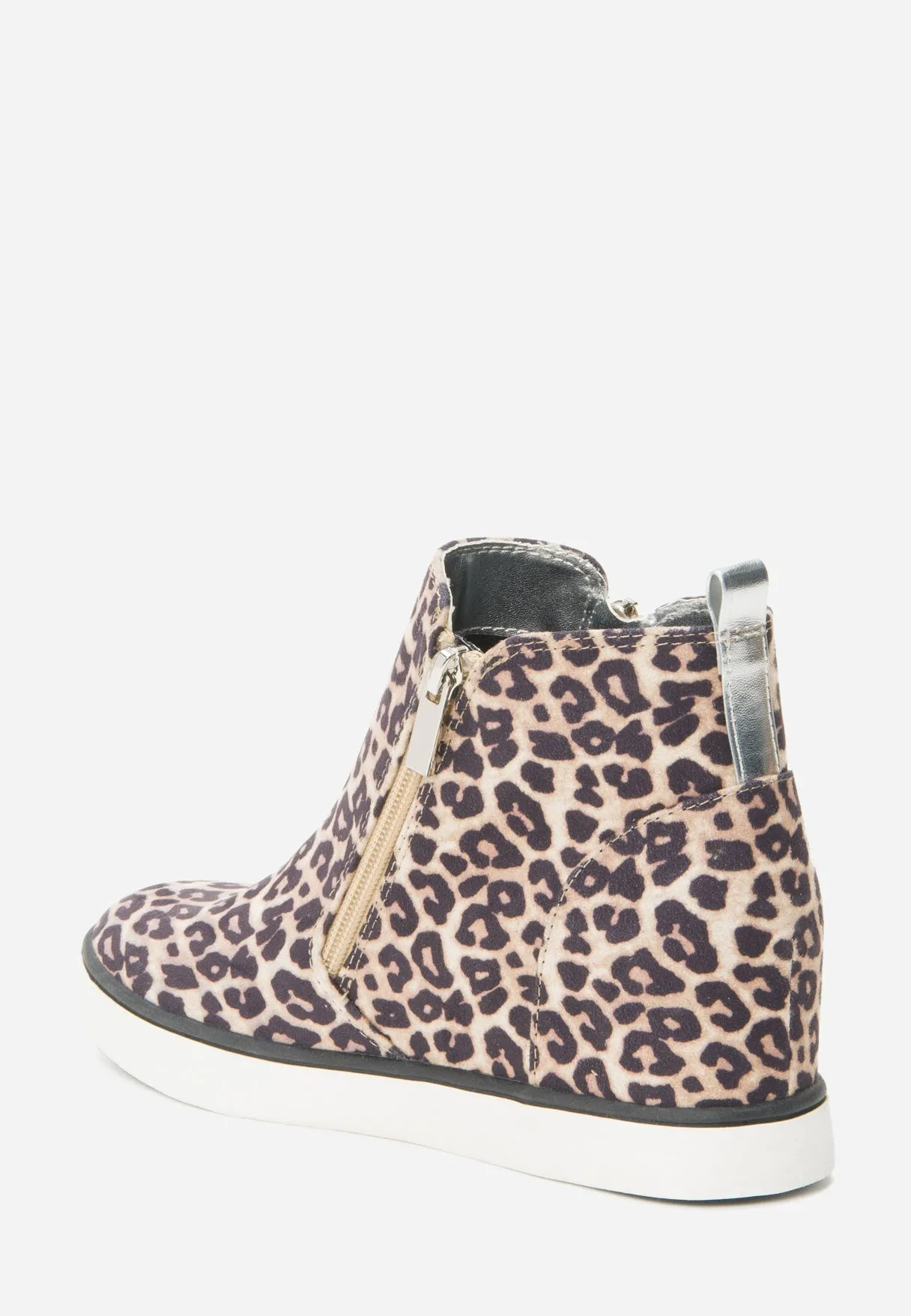 Cheetah Zip Wedge Sneaker