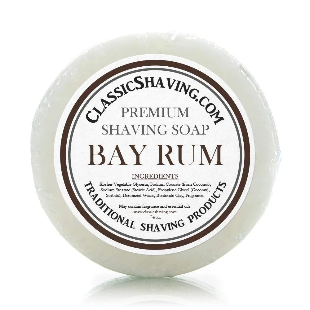 Classic Shaving Mug Soap - 3"  Bay Rum