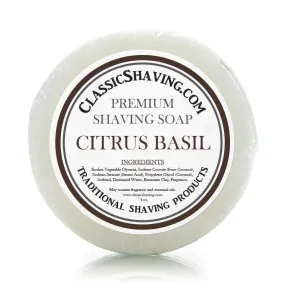 Classic Shaving Mug Soap - 3"  Citrus Basil