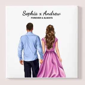 Customizable Couple Portrait - Romantic Date Night, Prom, Gala