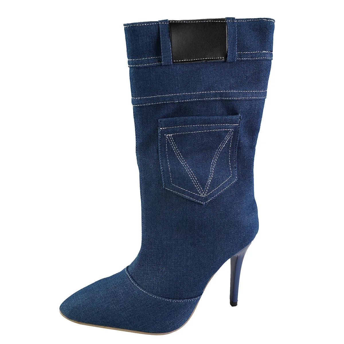 Denim Pointed Toe Stiletto