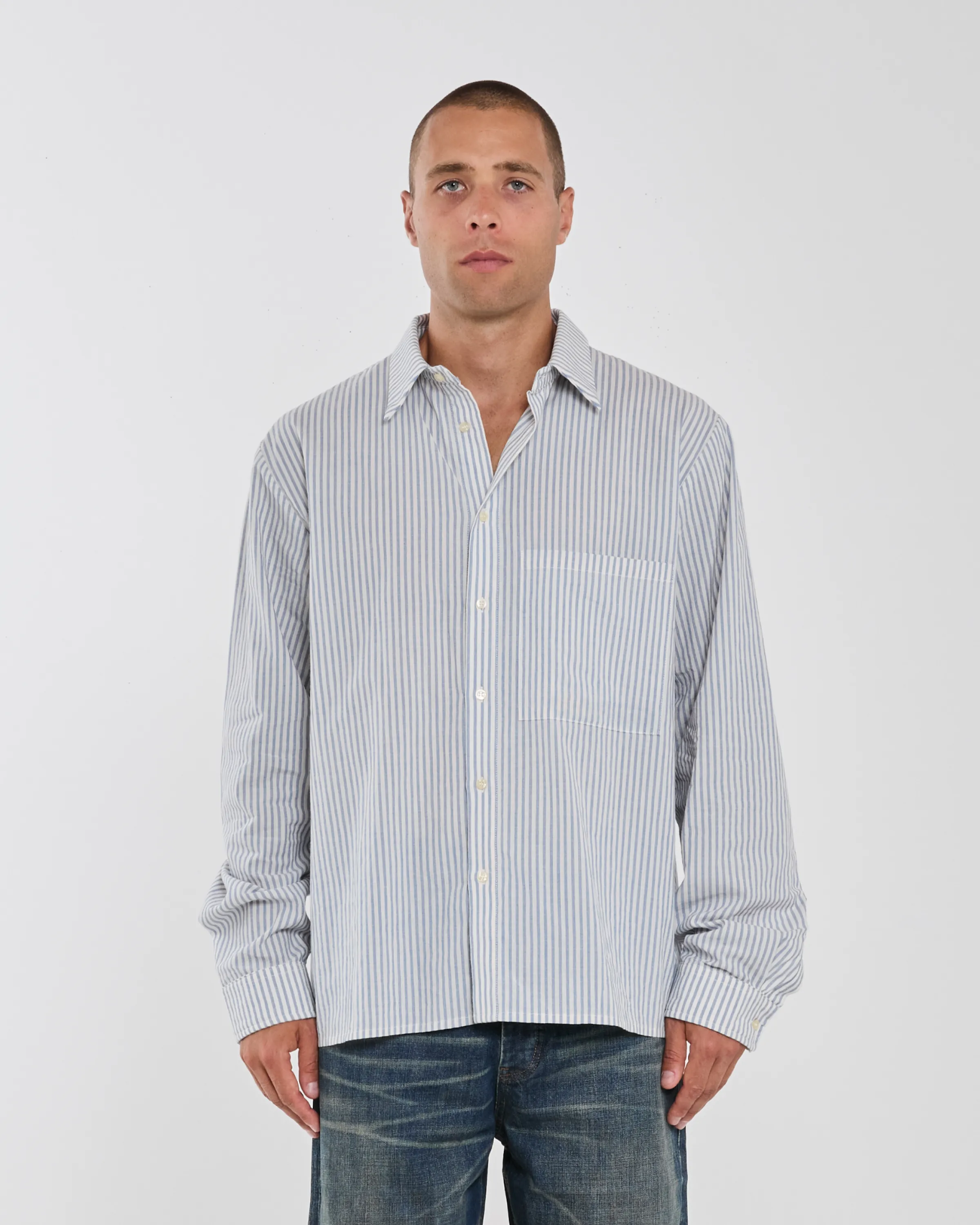 Dobby Stripe Oxford Shirt