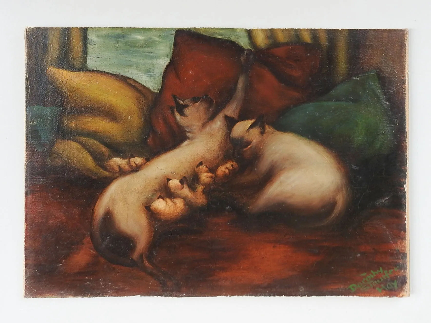 Dorothy Stauffer Hay Siamese Cats Painting