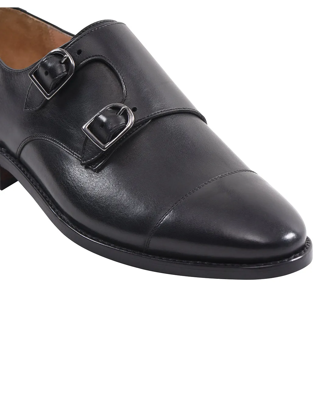 Double Monk Strap Black