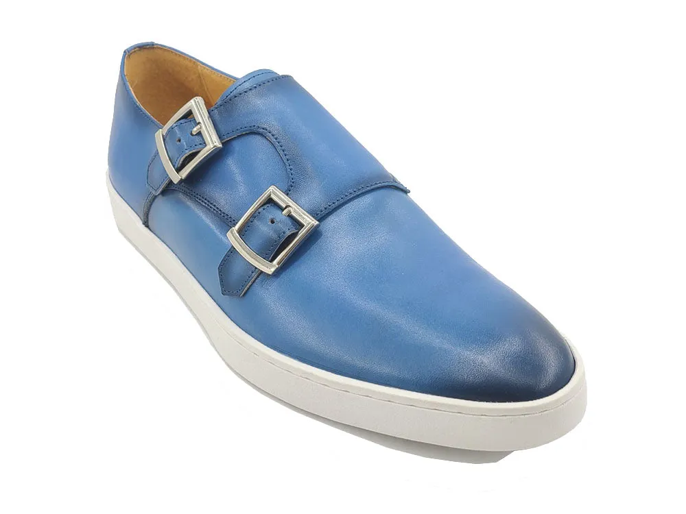 Double Monk Strap Leather Sneaker