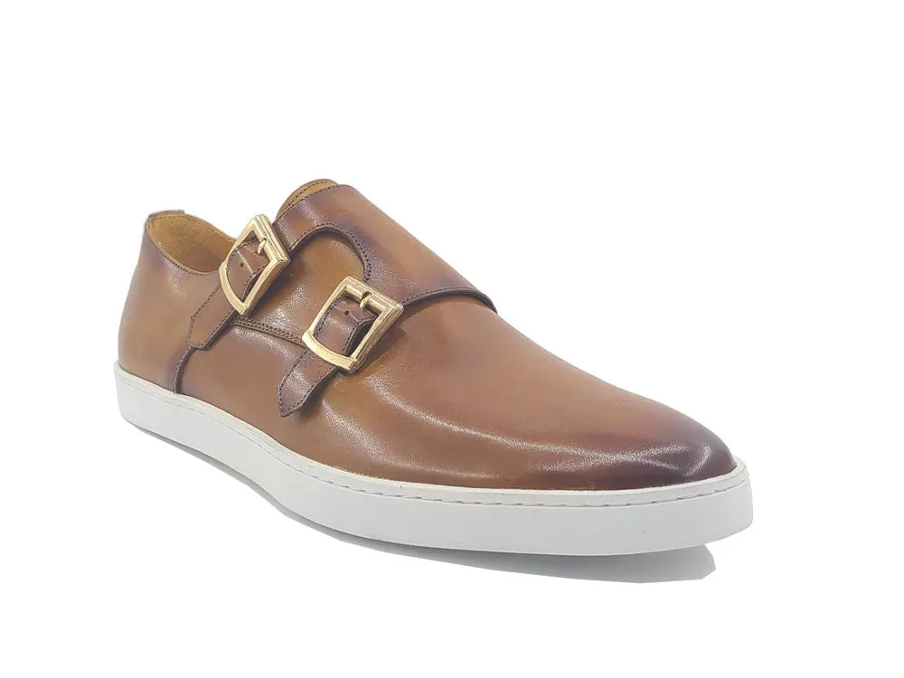 Double Monk Strap Leather Sneaker