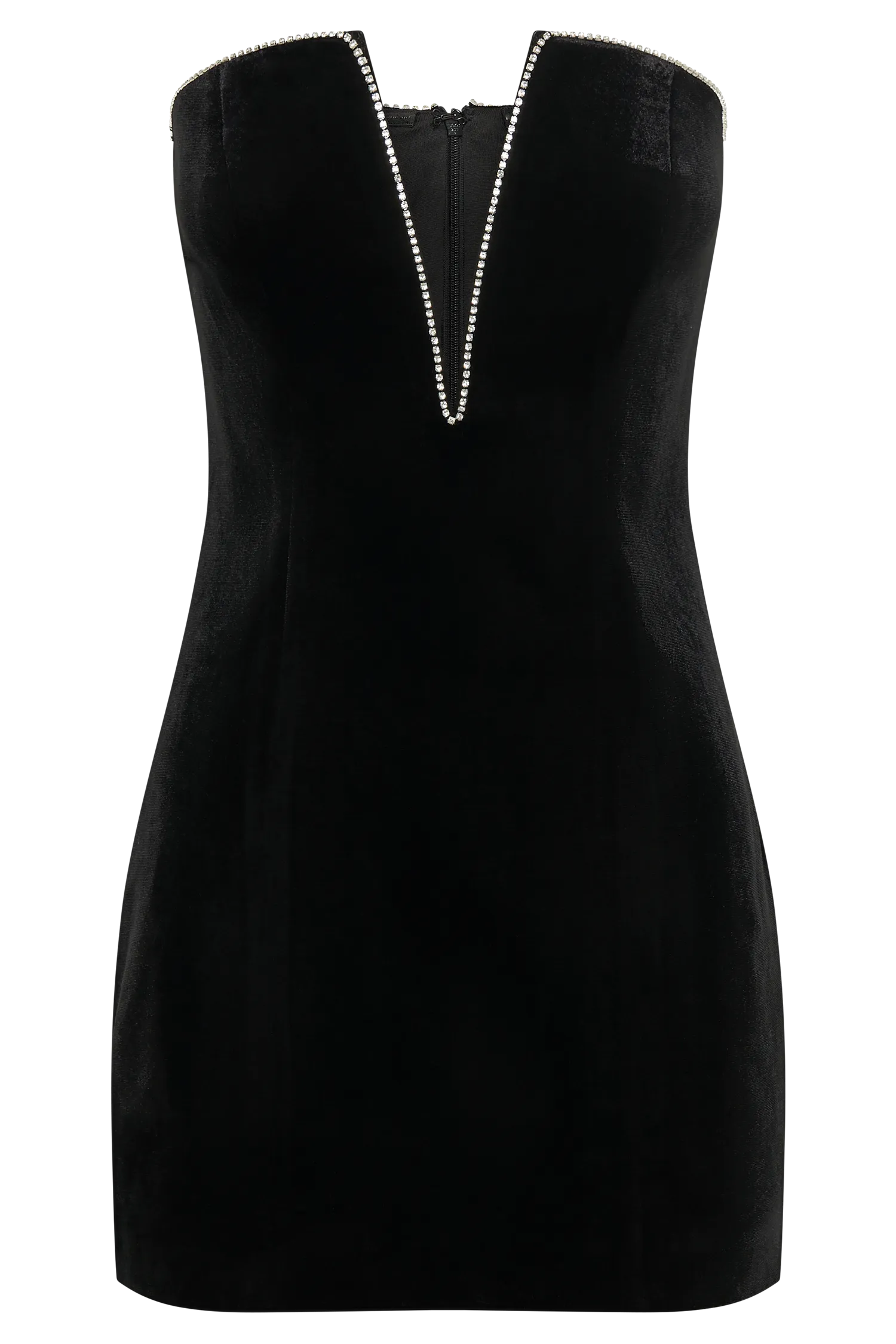 Elysia Velvet Mini Dress - Black