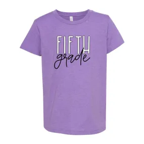 Fifth Grade YOUTH Block Script Soft Tee